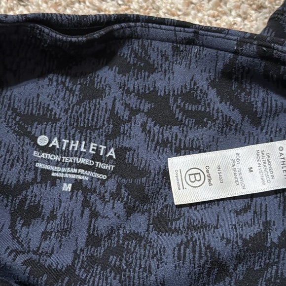 Athleta Black and Blue Elation Textured Leggings - Picture 5 of 5